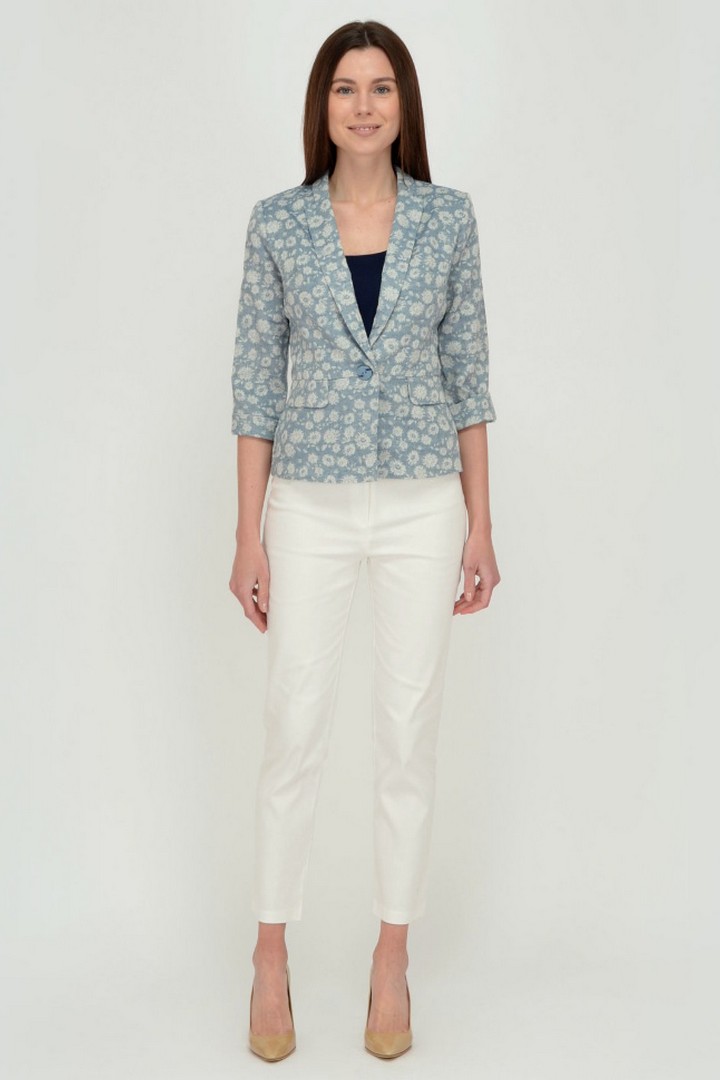 Фото товара 19766, серый хлопковый жакет