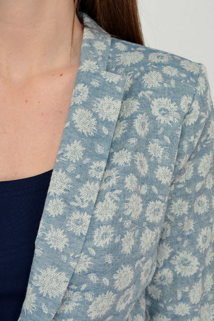 Фото товара 19767, серый хлопковый жакет