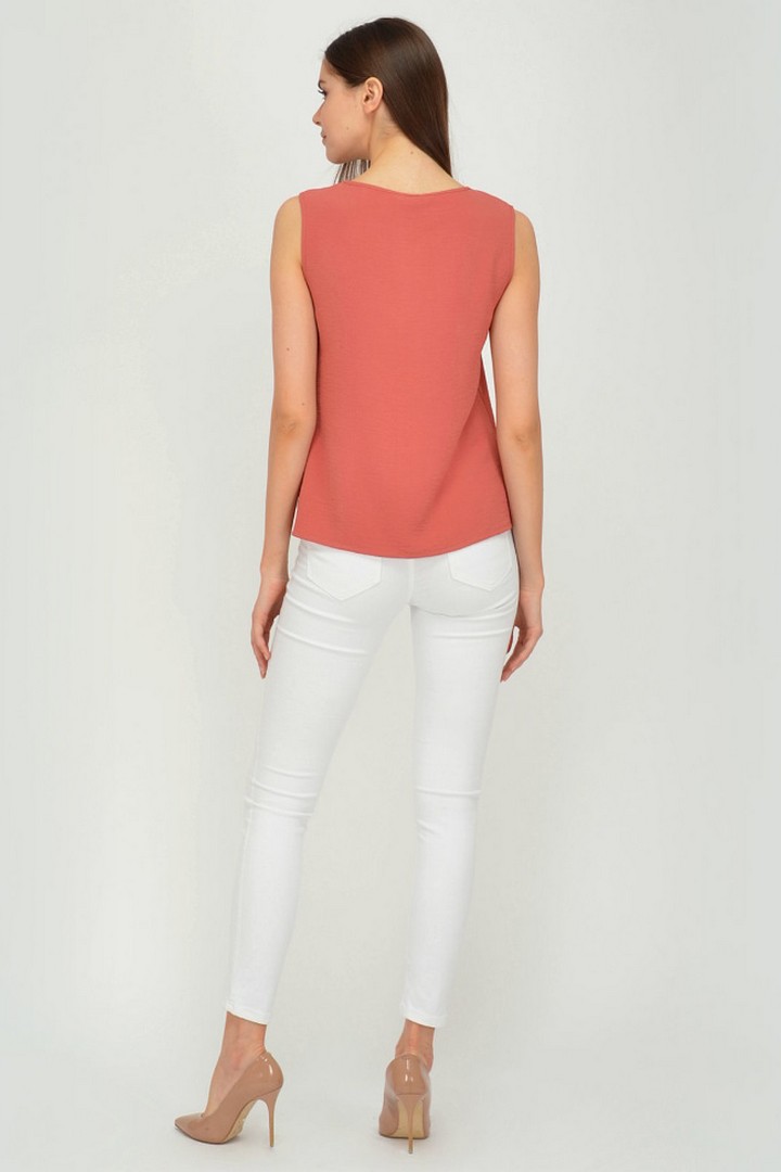 Фото товара 19802, легкий топ кирпичного цвета