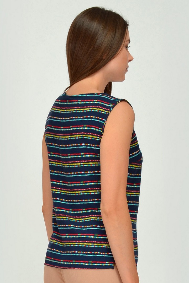 Фото товара 19805, темно синий топ с полосками