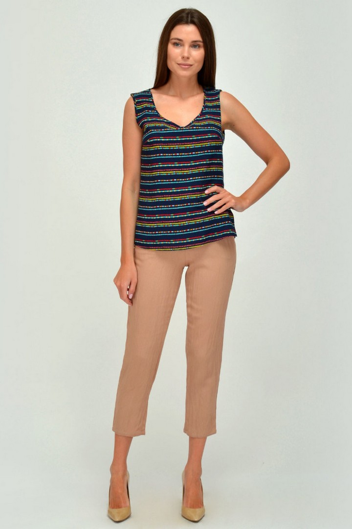 Фото товара 19806, темно синий топ с полосками