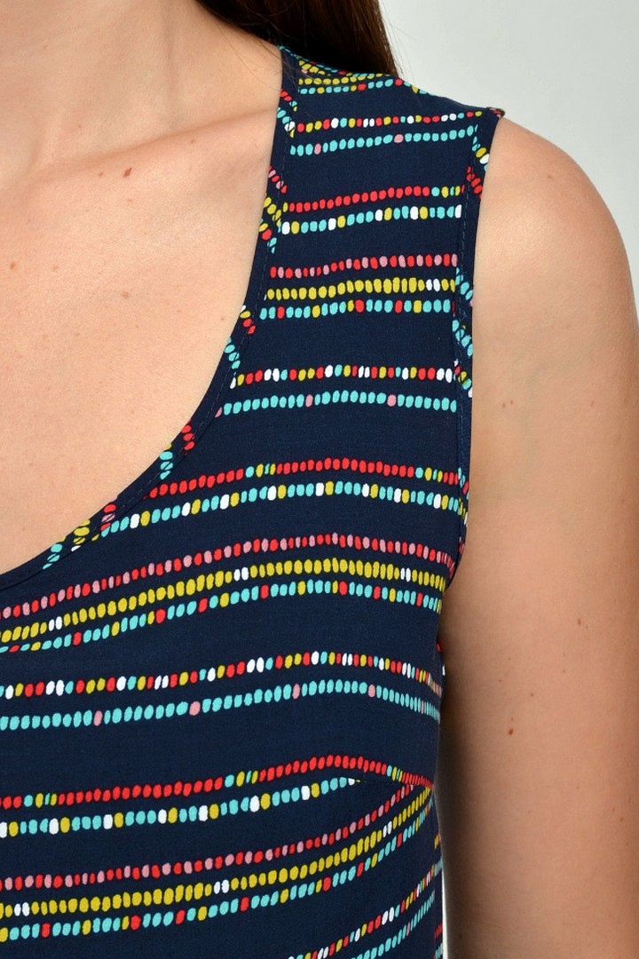 Фото товара 19807, темно синий топ с полосками