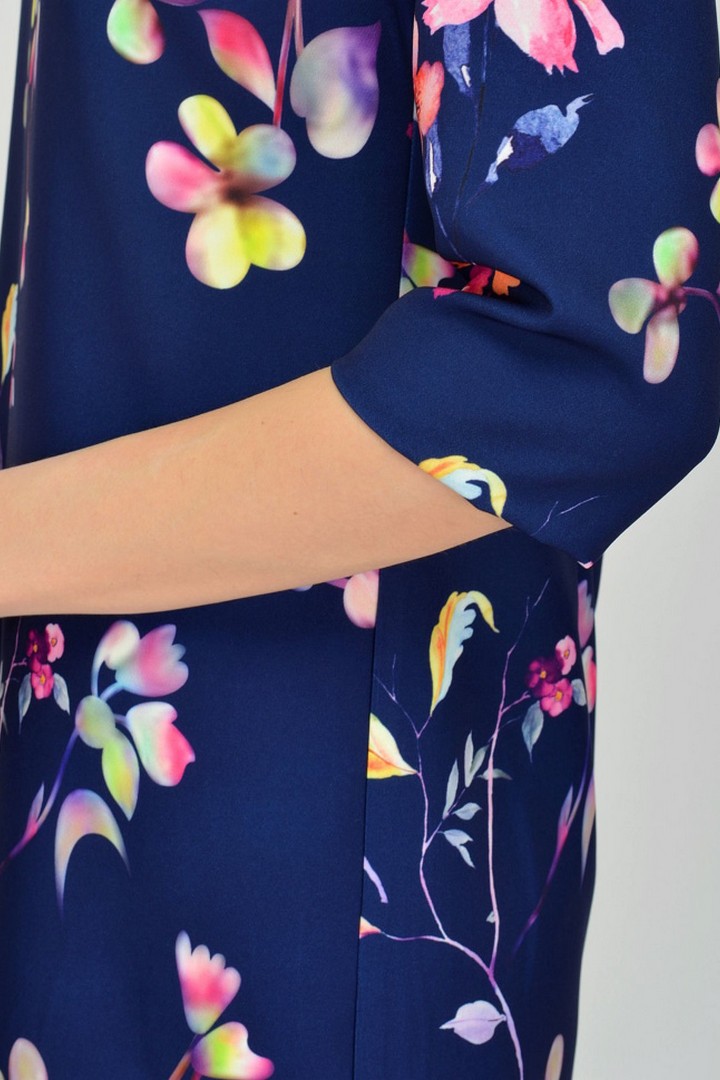 Фото товара 19855, синее платье с цветами