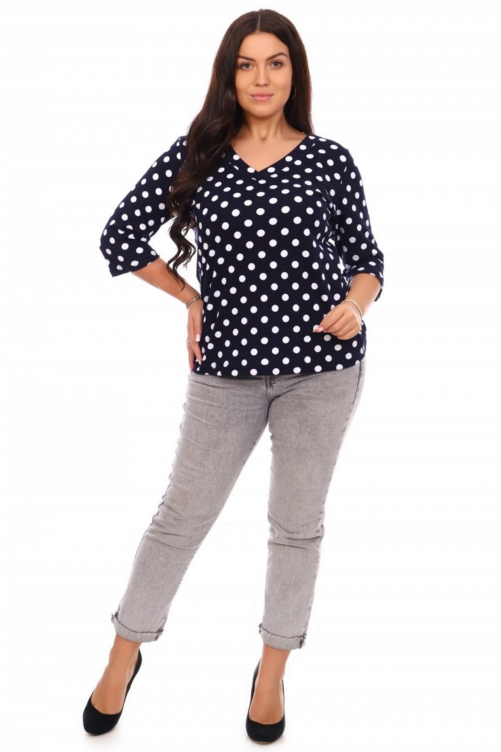 Фото товара 20388, блуза в горох