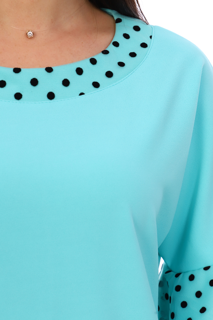 Фото товара 20414, нарядное ментоловое платье