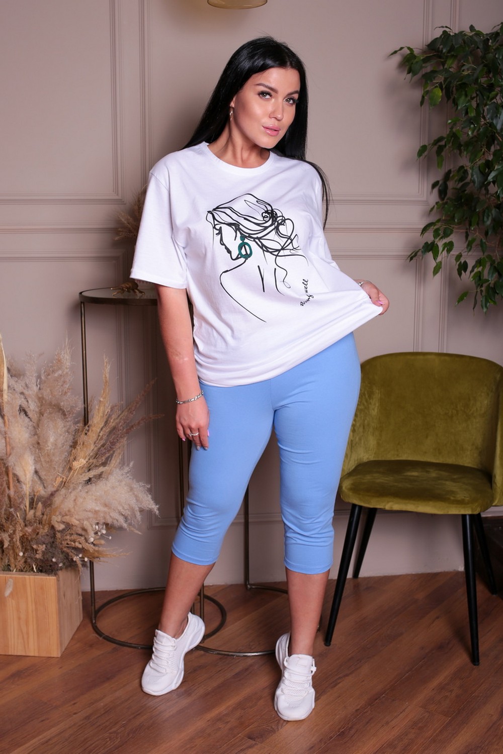 Фото товара 20770, голубые бриджи